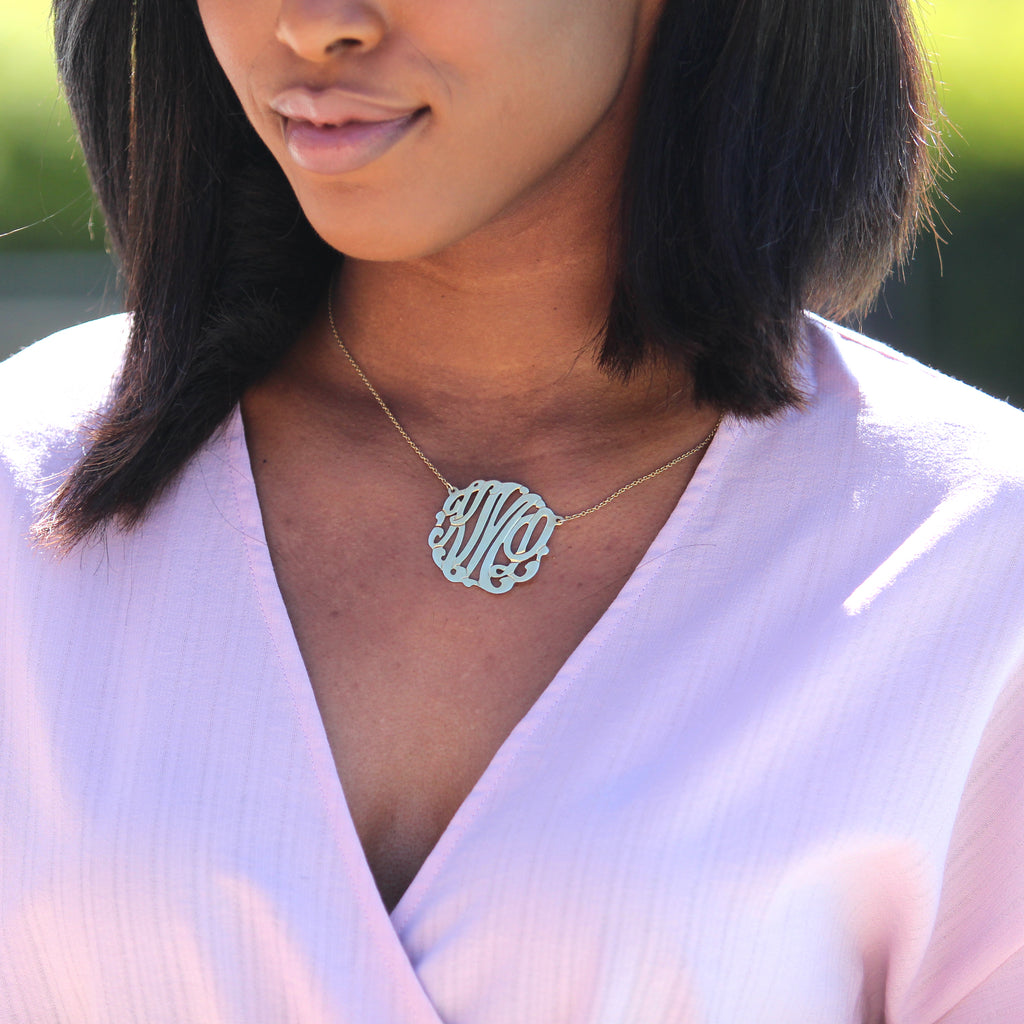 Sterling silver customized personal necklace