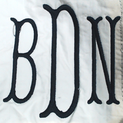 BLOOPER CLOTHING: Monogrammed Grid Fleece Quarter Zip Pullover