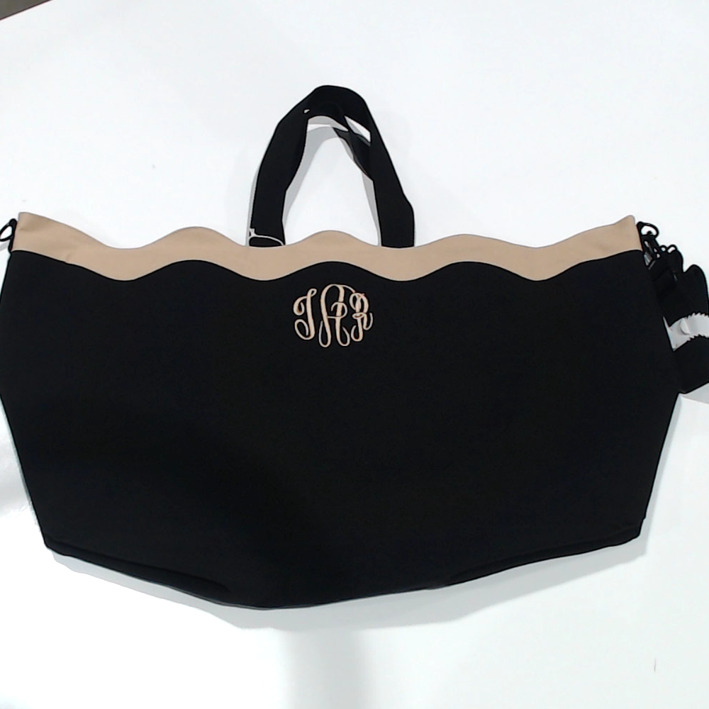 BLOOPER BAG: Monogrammed Wavy Top Weekender