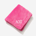 Alpha Omicron Pi Plush Blanket | Hot Pink