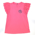 BLOOPER KIDS: Monogrammed Girls Flutter Sleeve Dress