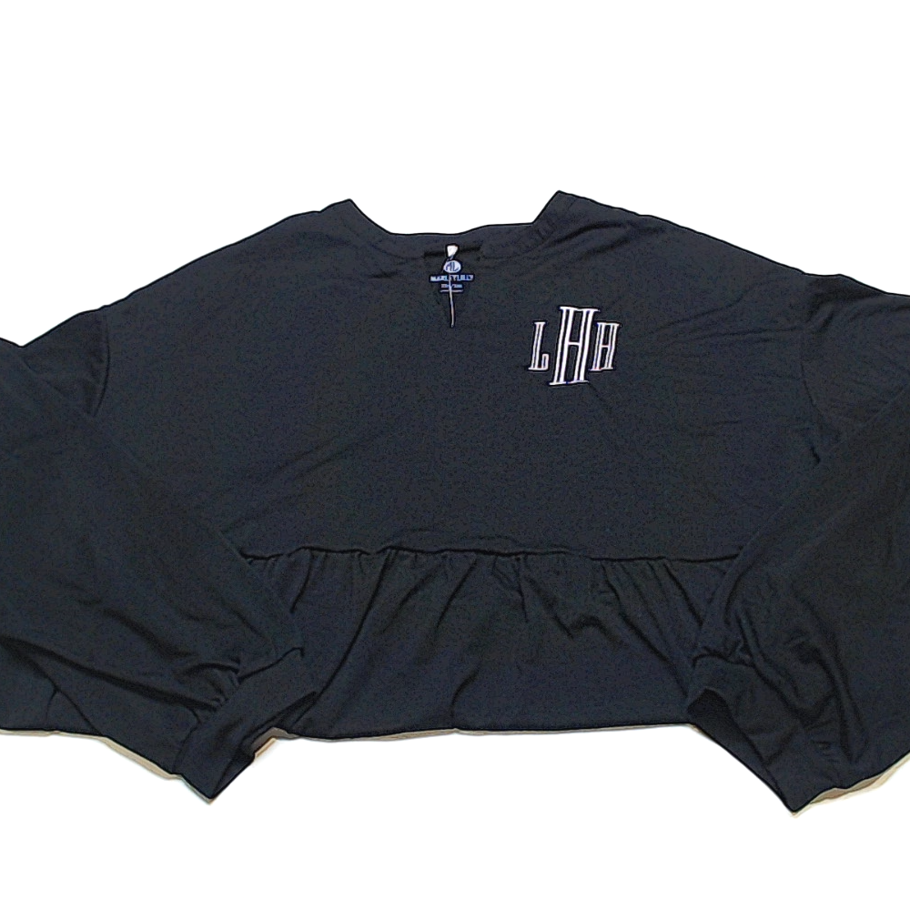 BLOOPER CLOTHING: Monogrammed Peplum Top