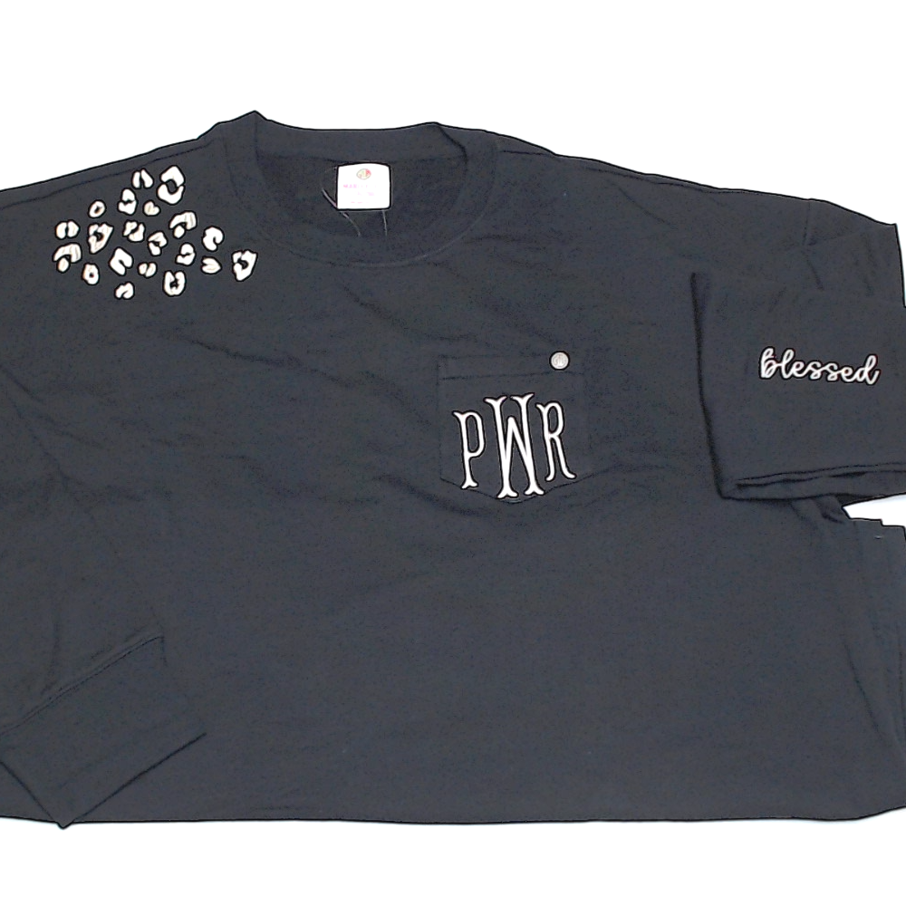 BLOOPER CLOTHING: Monogrammed Blessed Sweatshirt