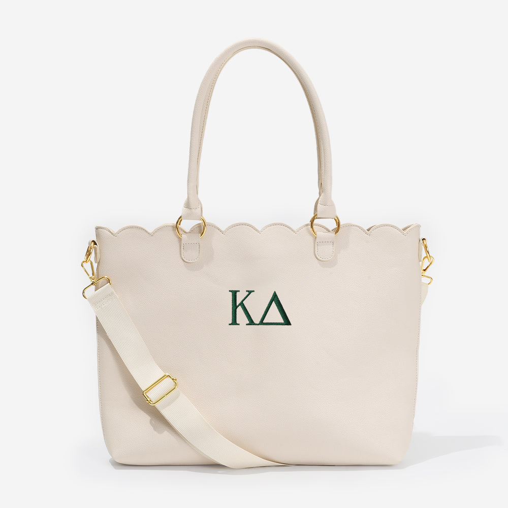 Kappa Delta Laptop Tote Bag | Bone