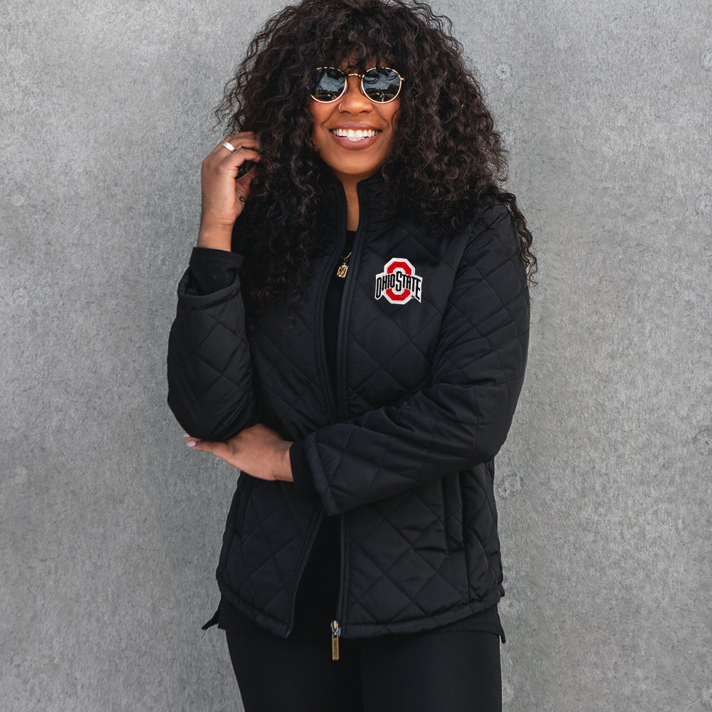 [mia] Ohio State Buckeyes Puffer Jacket on student