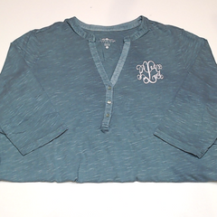 BLOOPER CLOTHING: Monogrammed Henley
