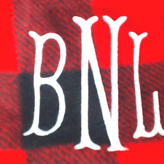 BLOOPER CLOTHING: Monogrammed Plaid Fleece Pullover
