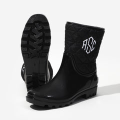 Bottom and side of Monogrammed Rain Boots