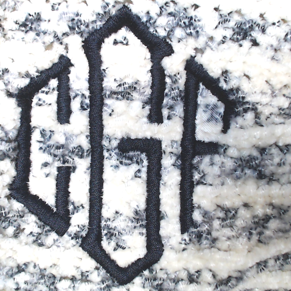 BLOOPER CLOTHING: Monogrammed Striped Chenille Poncho