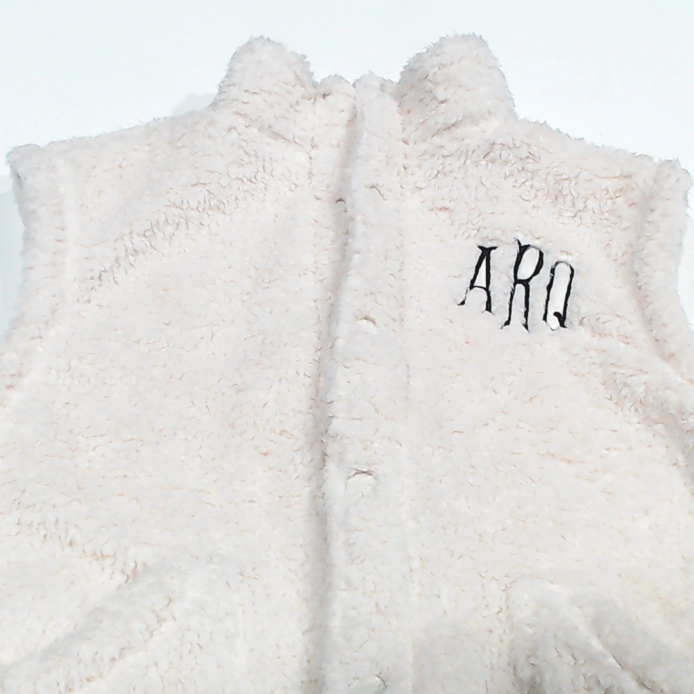 BLOOPER CLOTHING: Monogrammed Oversized Sherpa Vest