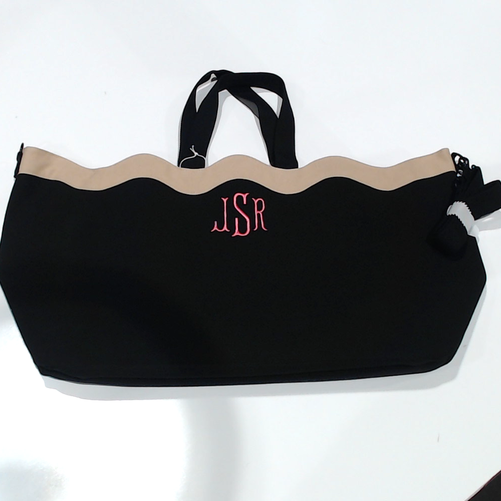 BLOOPER BAG: Monogrammed Wavy Top Weekender