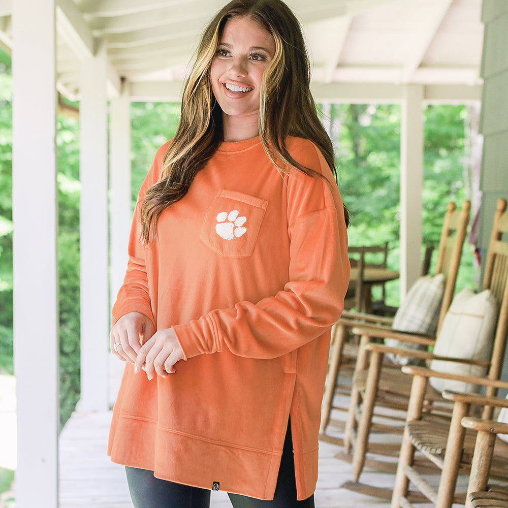 [peyton] in clemson softspun sweatshirt
