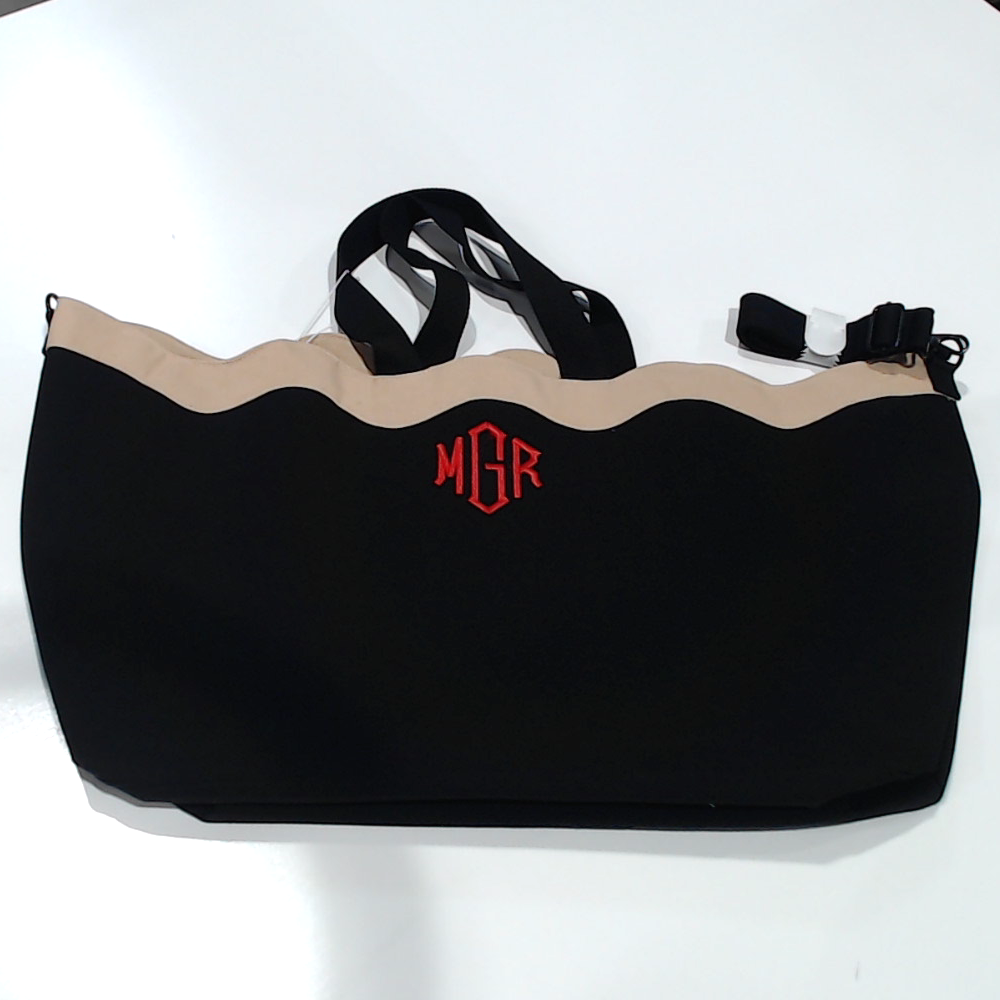 BLOOPER BAG: Monogrammed Wavy Top Weekender