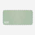 Alpha Omicron Pi Desk Mat in Light Mint | Faux Leather Sorority Desk Accessory