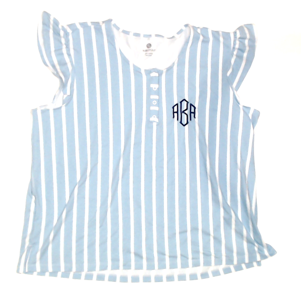 BLOOPER CLOTHING: Monogrammed Ruffle Top