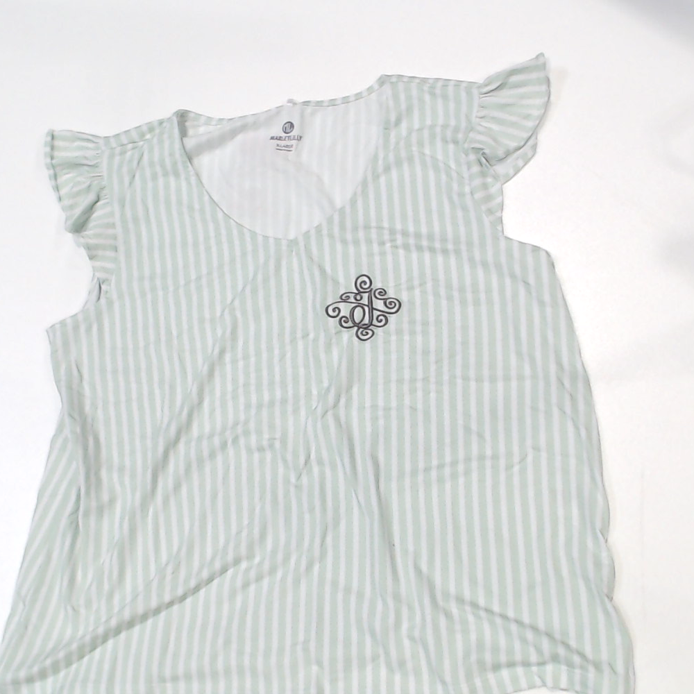 BLOOPER CLOTHING: Monogrammed Ruffle Pajamas