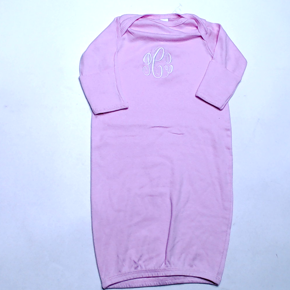 BLOOPER KIDS: Monogrammed Baby Layette Gown