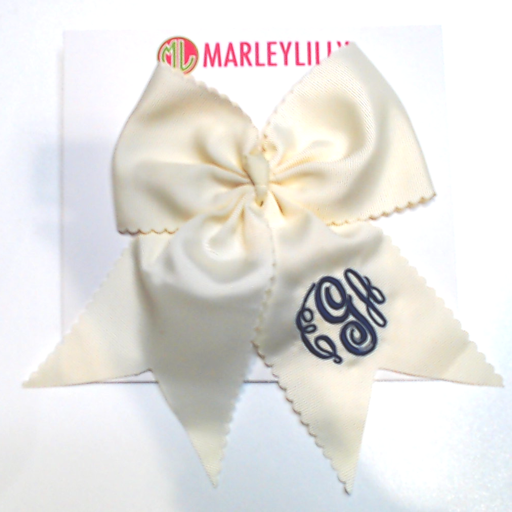 BLOOPER KIDS: Monogrammed Girls Hair Bow