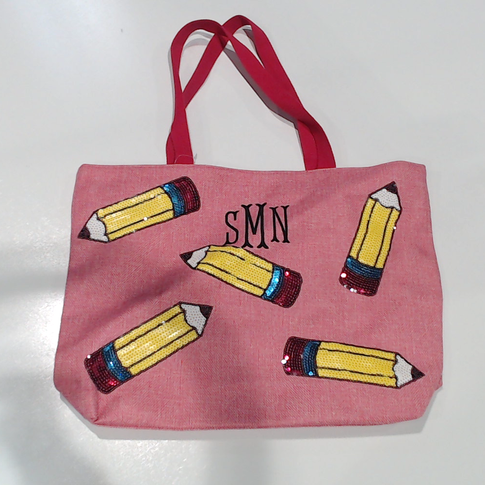 BLOOPER BAG: Monogrammed Sequin Tote Bag