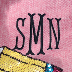 BLOOPER BAG: Monogrammed Sequin Tote Bag