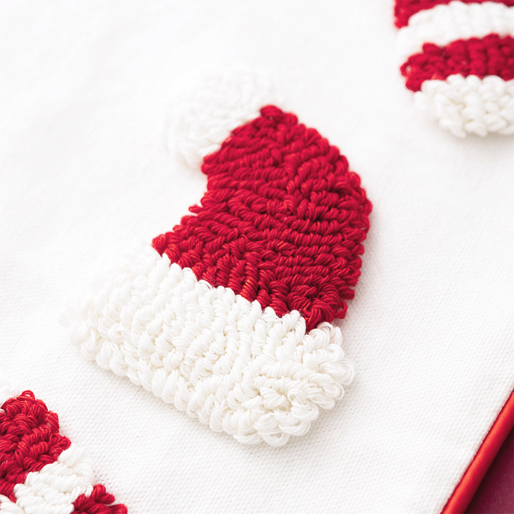 christmas pillow case set up close