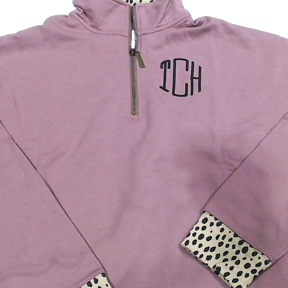 BLOOPER CLOTHING: Monogrammed Quarter Zip Sweatshirt