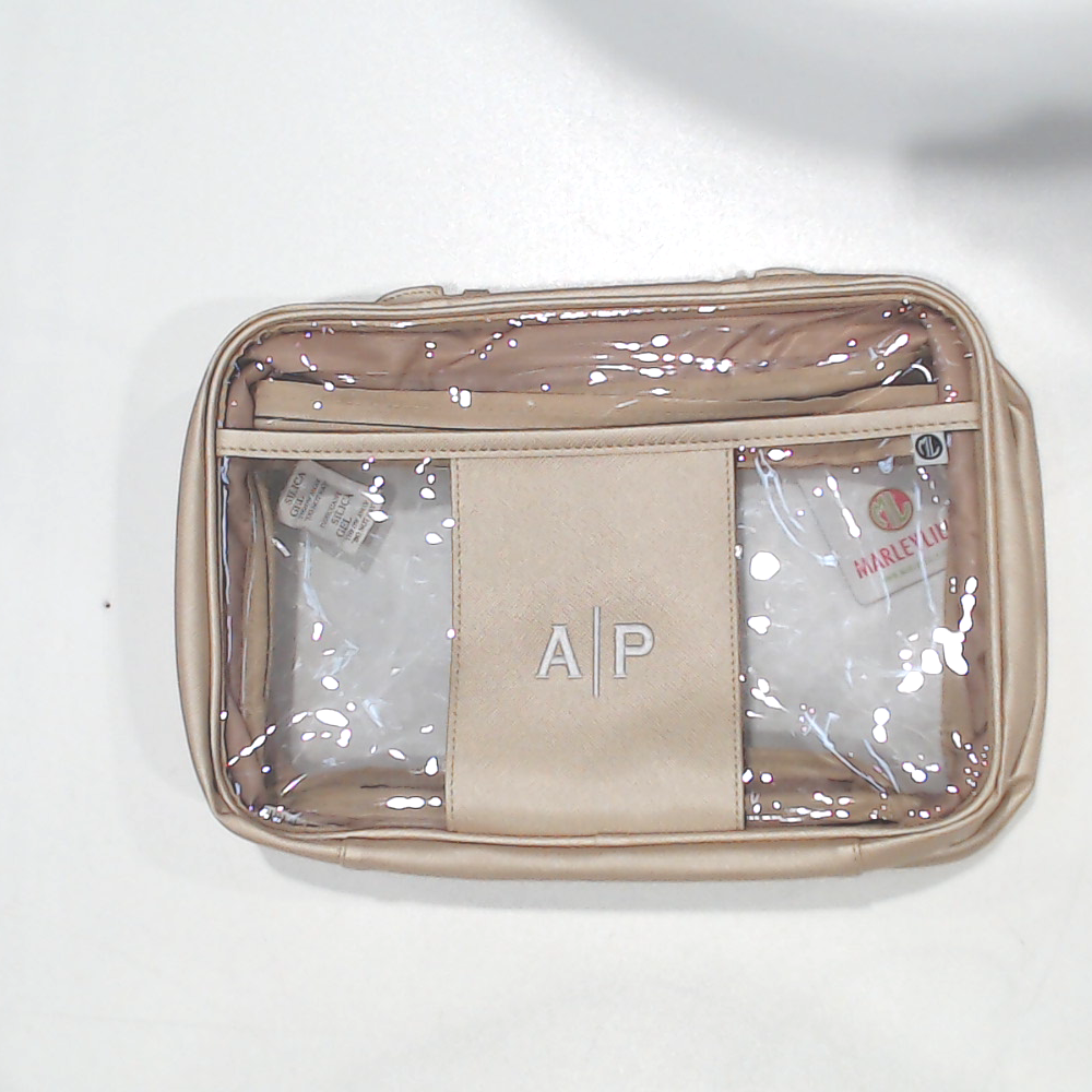 BLOOPER BAG: Monogrammed Clear Toiletry Case