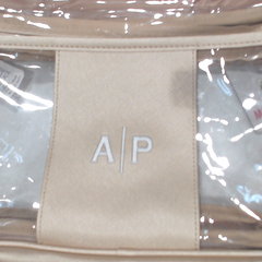BLOOPER BAG: Monogrammed Clear Toiletry Case