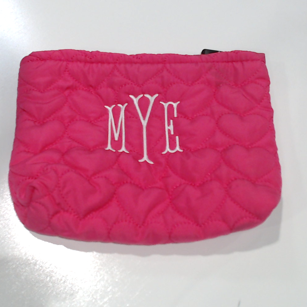 BLOOPER BAG: Monogrammed Heart Cosmetic Bag