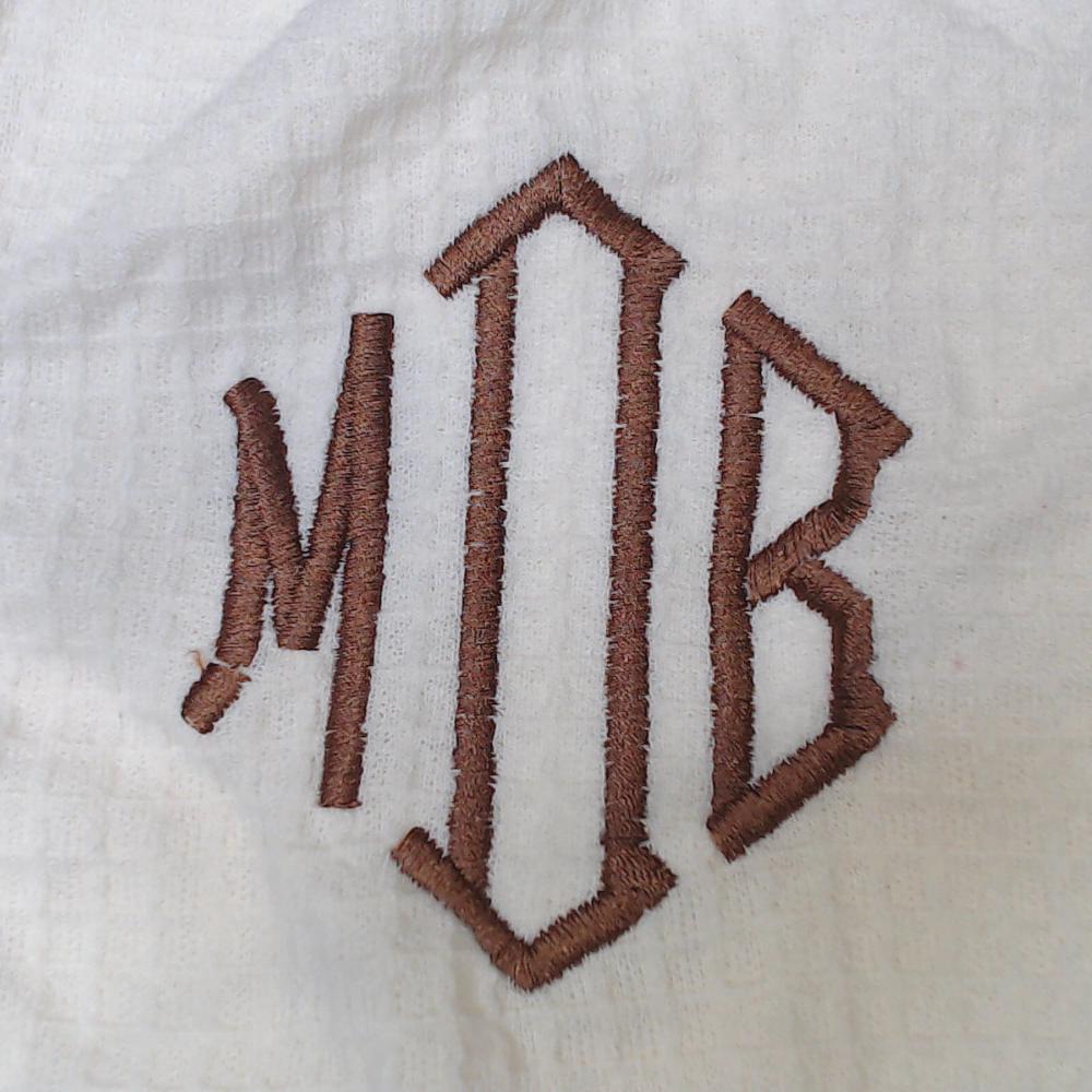 BLOOPER CLOTHING: Monogrammed Waffle Henley Tunic