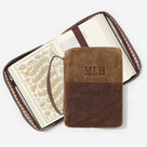 Personalized Waxed Canvas Bible Carrier | Brown