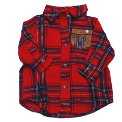 BLOOPER KIDS: Monogrammed Kids Plaid Layering Tunic