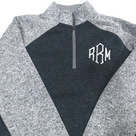 BLOOPER CLOTHING: Monogrammed Colorblock Quarter Zip Pullover