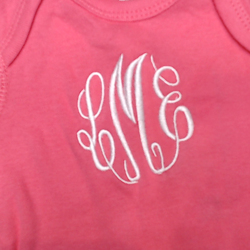 BLOOPER KIDS: Monogrammed Baby Short Sleeve Bodysuit