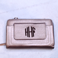 BLOOPER ACCESSORY: Monogrammed Phone Wallet Wristlet