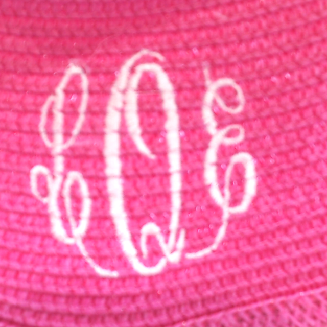 BLOOPER ACCESSORY: Monogrammed Packable Straw Visor