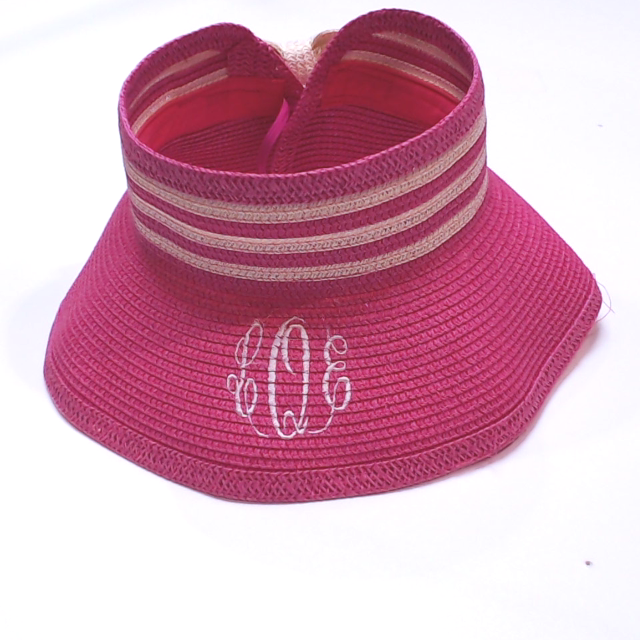 BLOOPER ACCESSORY: Monogrammed Packable Straw Visor
