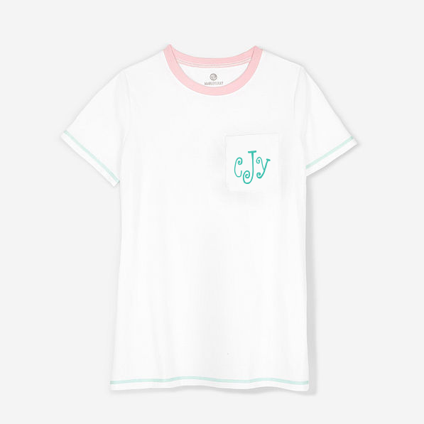 BLOOPER CLOTHING: Monogrammed Ringer Tee