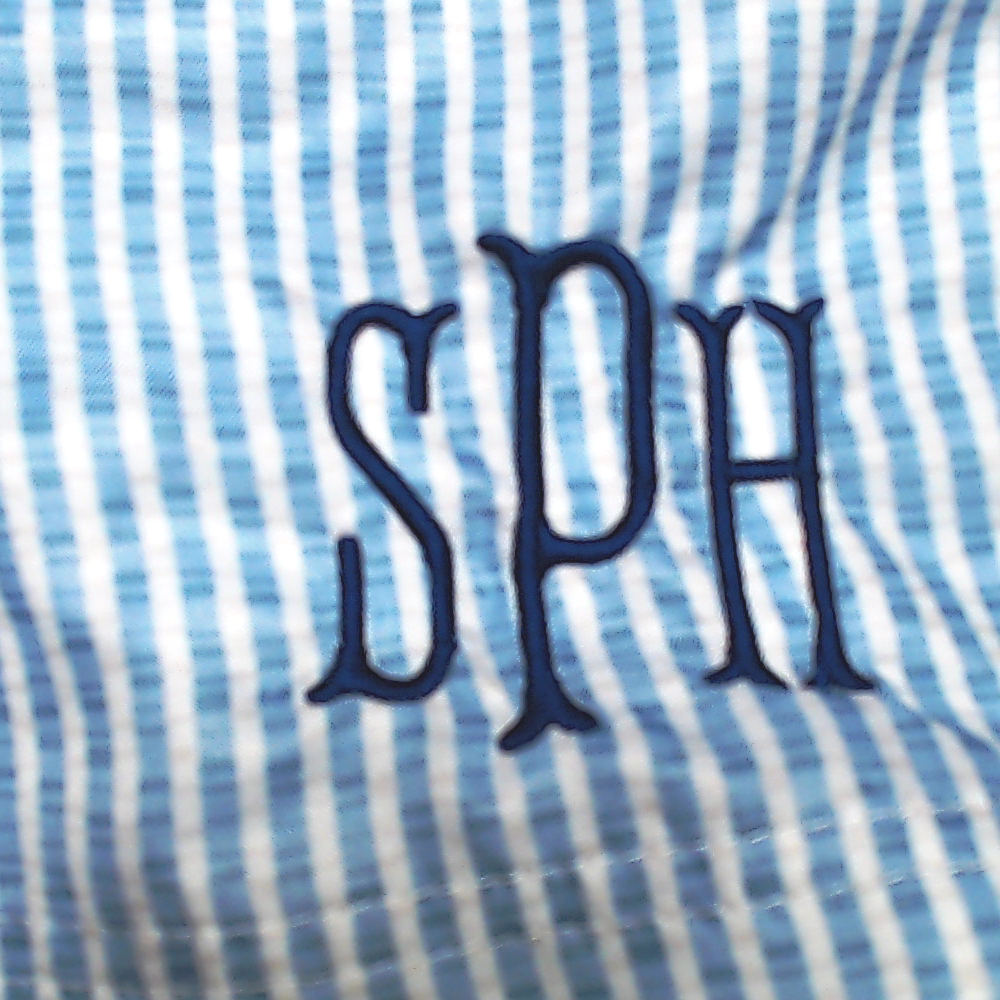 BLOOPER KIDS: Monogrammed Boys Swim Trunks