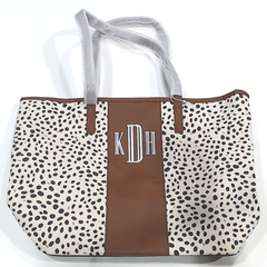 BLOOPER BAG: Monogrammed Leopard Tote Bag