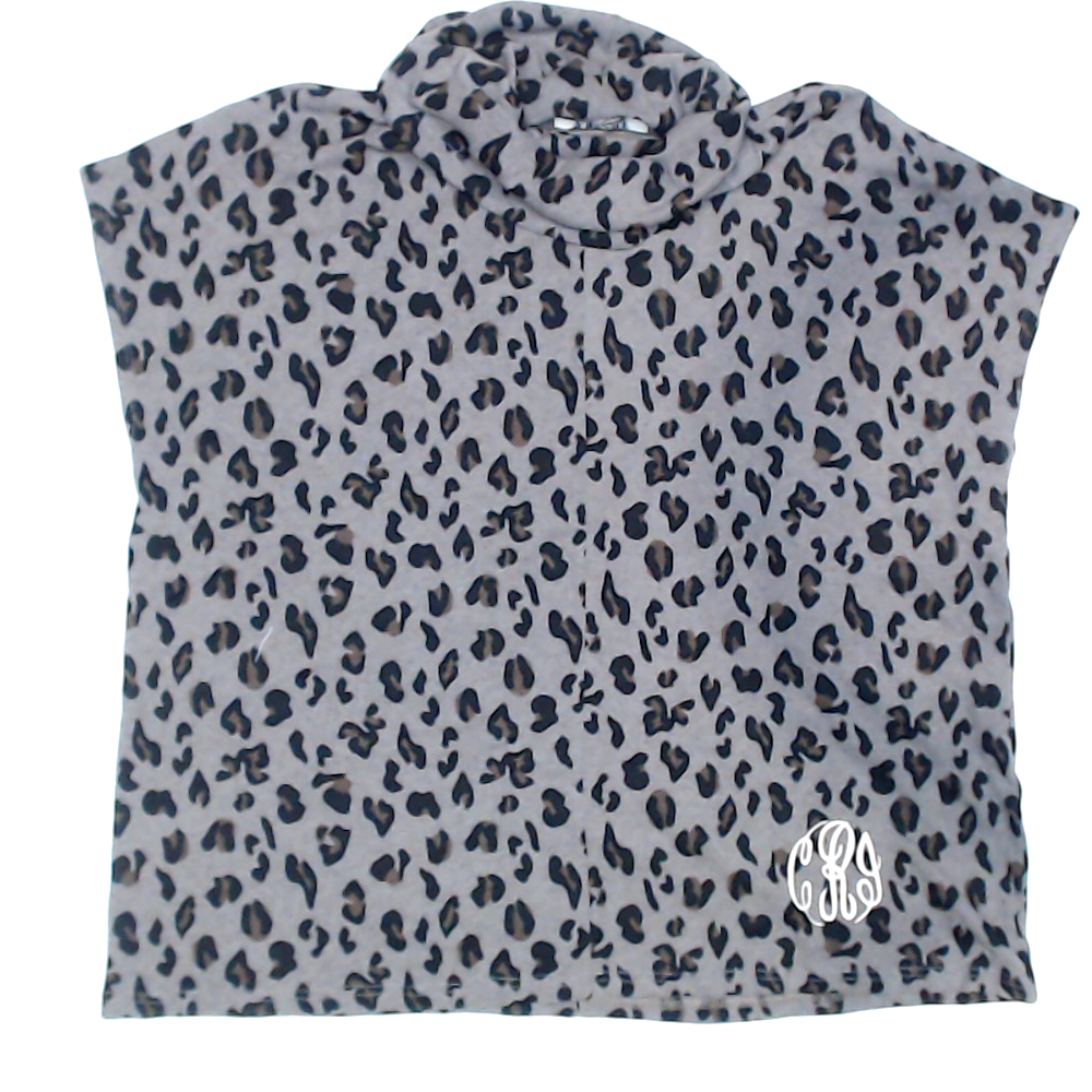 BLOOPER CLOTHING: Monogrammed Cowl Neck Poncho