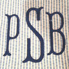 BLOOPER BAG: Monogrammed Seersucker Tote Bag