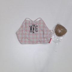 BLOOPER SWIM: Monogrammed High Neck Bikini Top