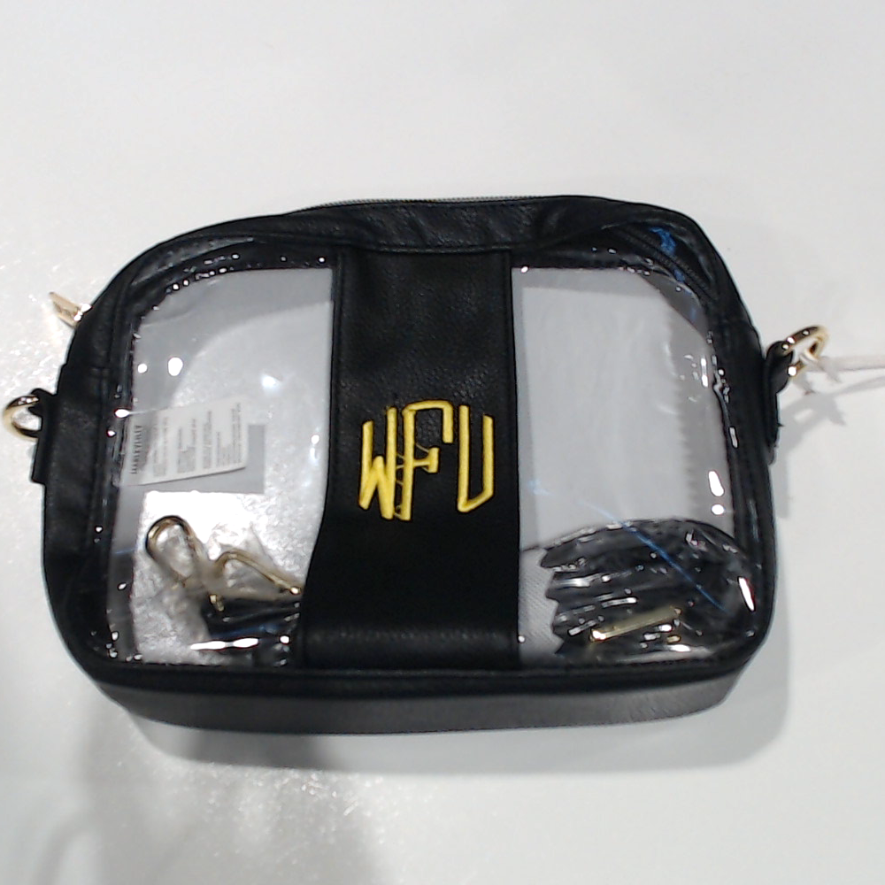 BLOOPER BAG: Monogrammed Clear Stadium Crossbody Bag