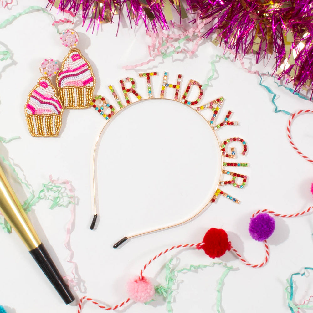 Rhinestone Birthday Headband