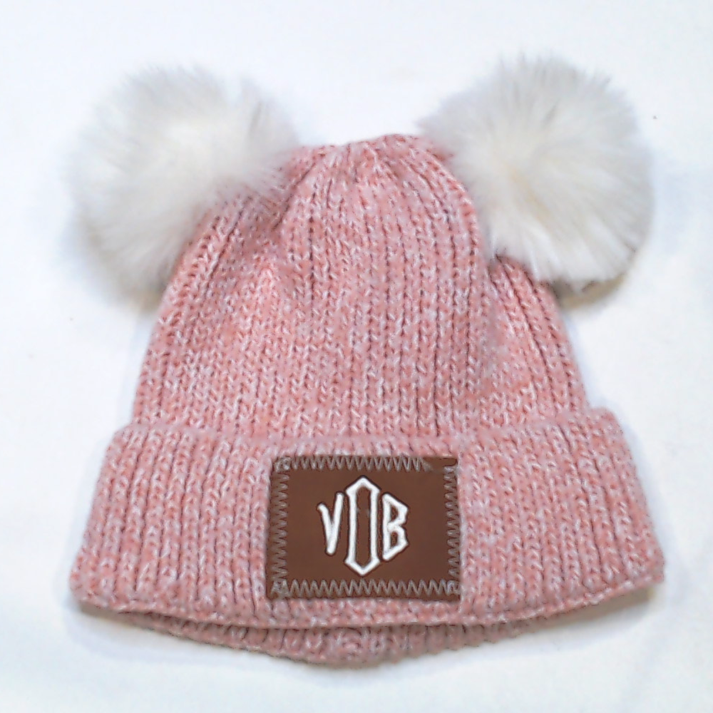 BLOOPER KIDS: Monogrammed Kids Pom Pom Beanie