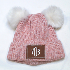 BLOOPER KIDS: Monogrammed Kids Pom Pom Beanie