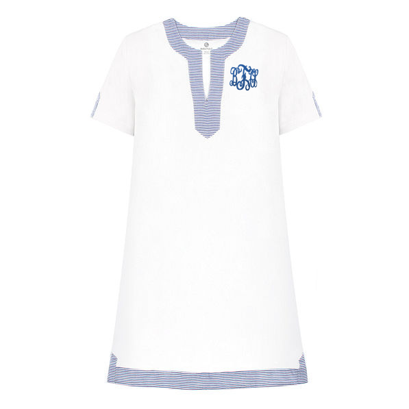 BLOOPER SWIM: Monogrammed Seersucker Cover Up