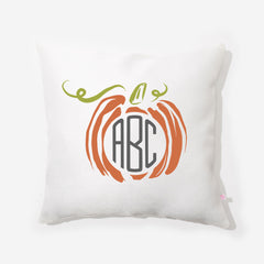 Personalized Fall Pillow in Pumpkin