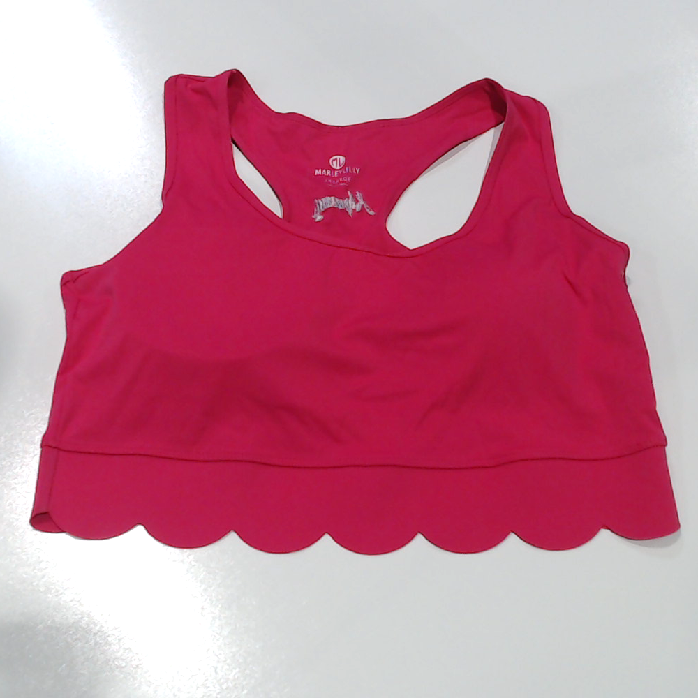 BLOOPER CLOTHING: Monogrammed Scalloped Sports Bra